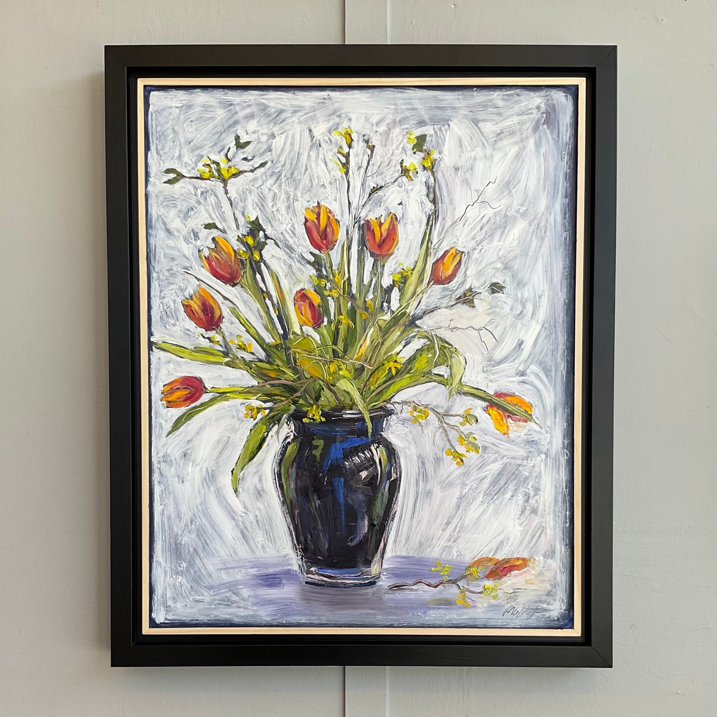 Tulips and Forsythia, April 16th, 2023