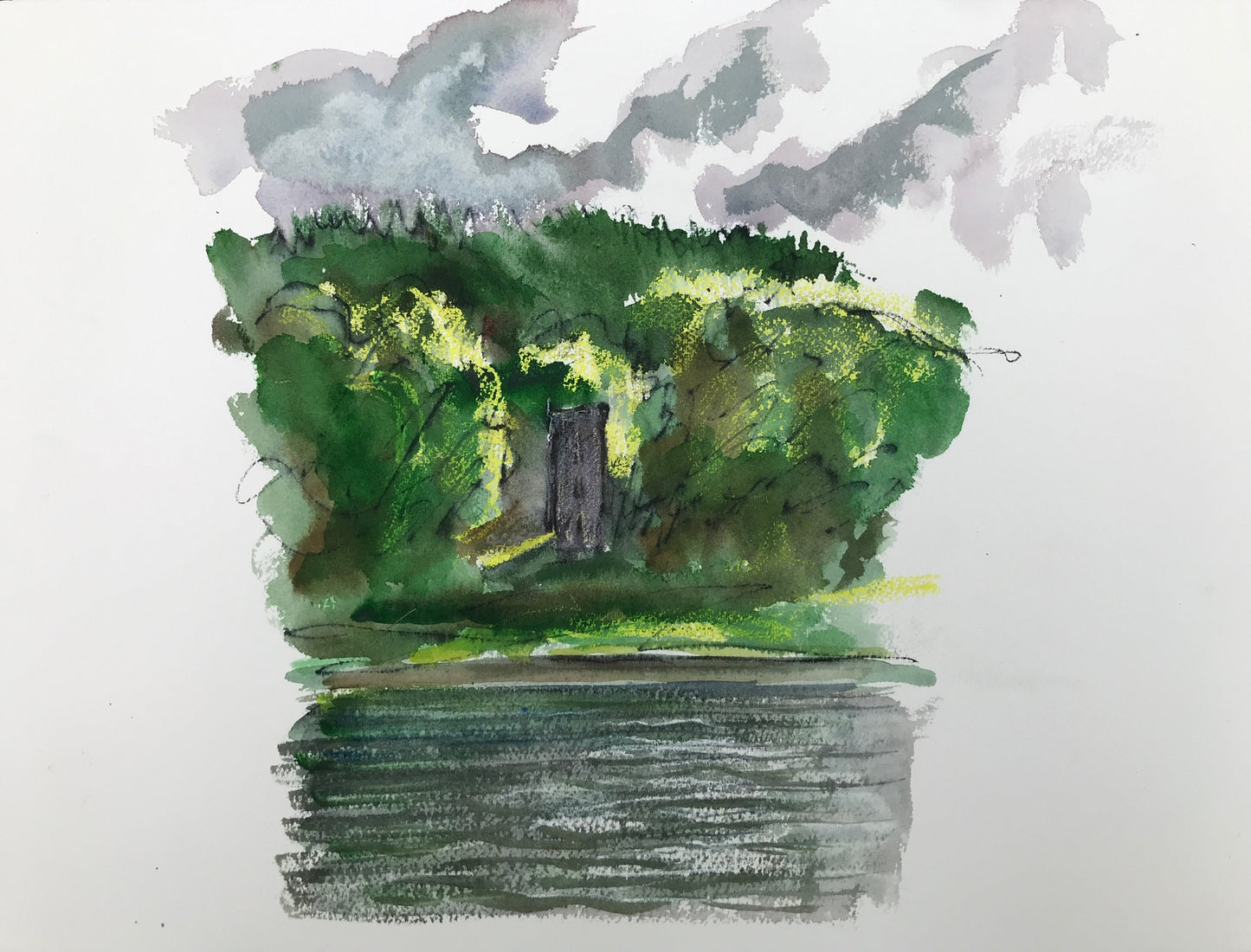 The Riverbank at Dromore, Strancally Castle Folly, May 8th, 2022