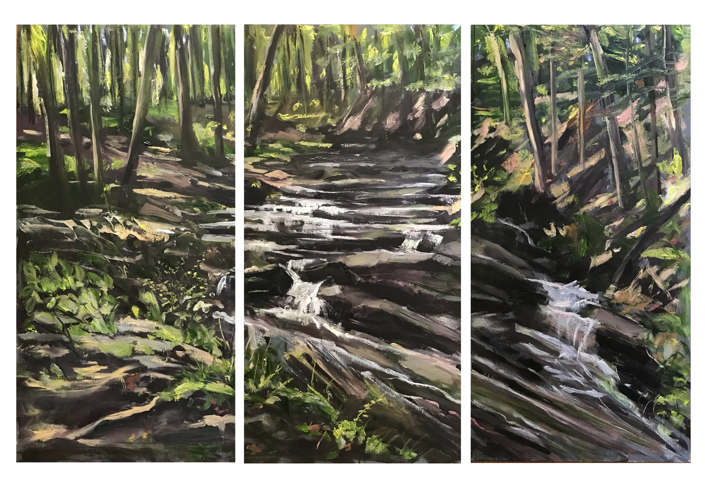 Triptych: Falling Water Preserve, NY, October 9th, 2022
