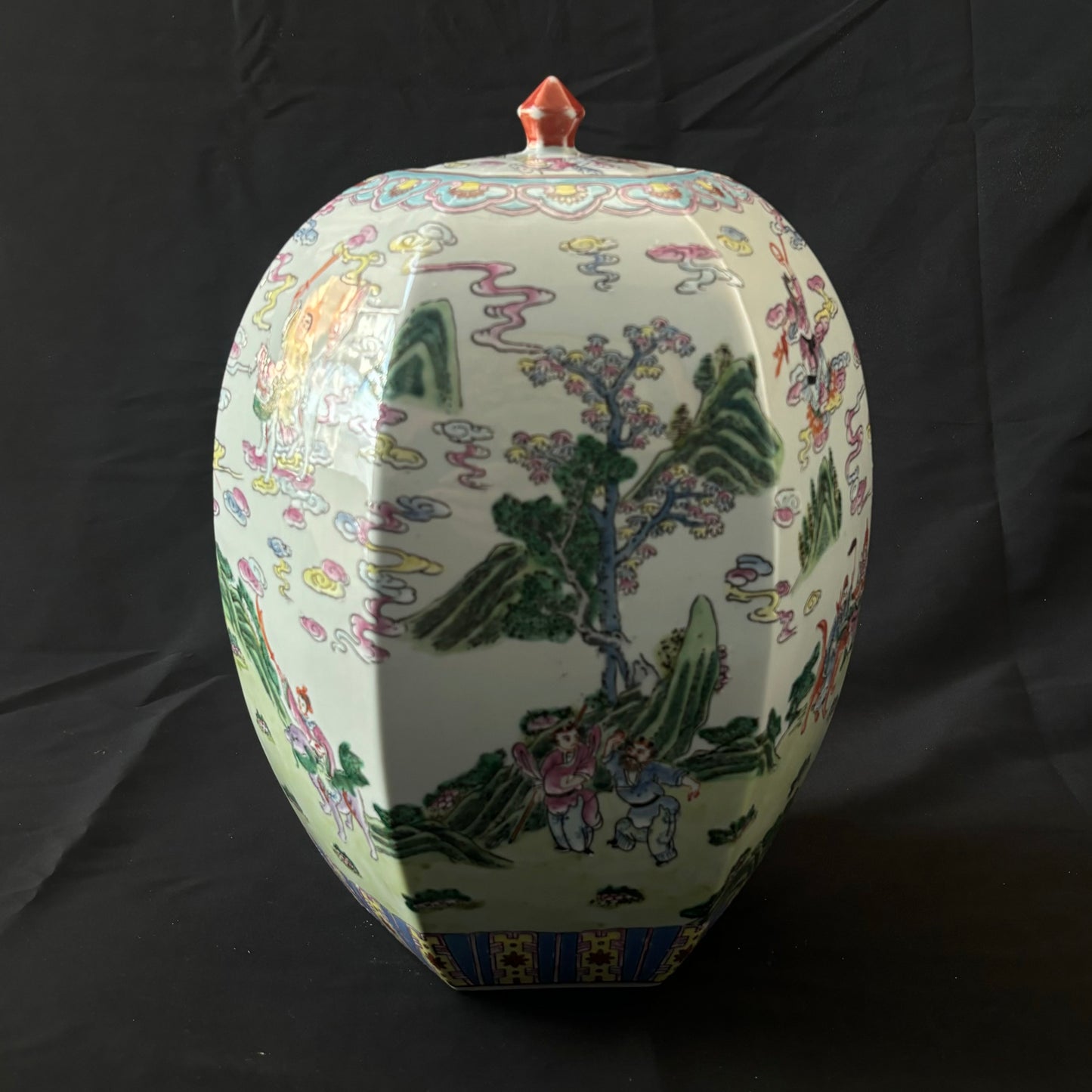 Chinese Hexagonal Decorative Vessel