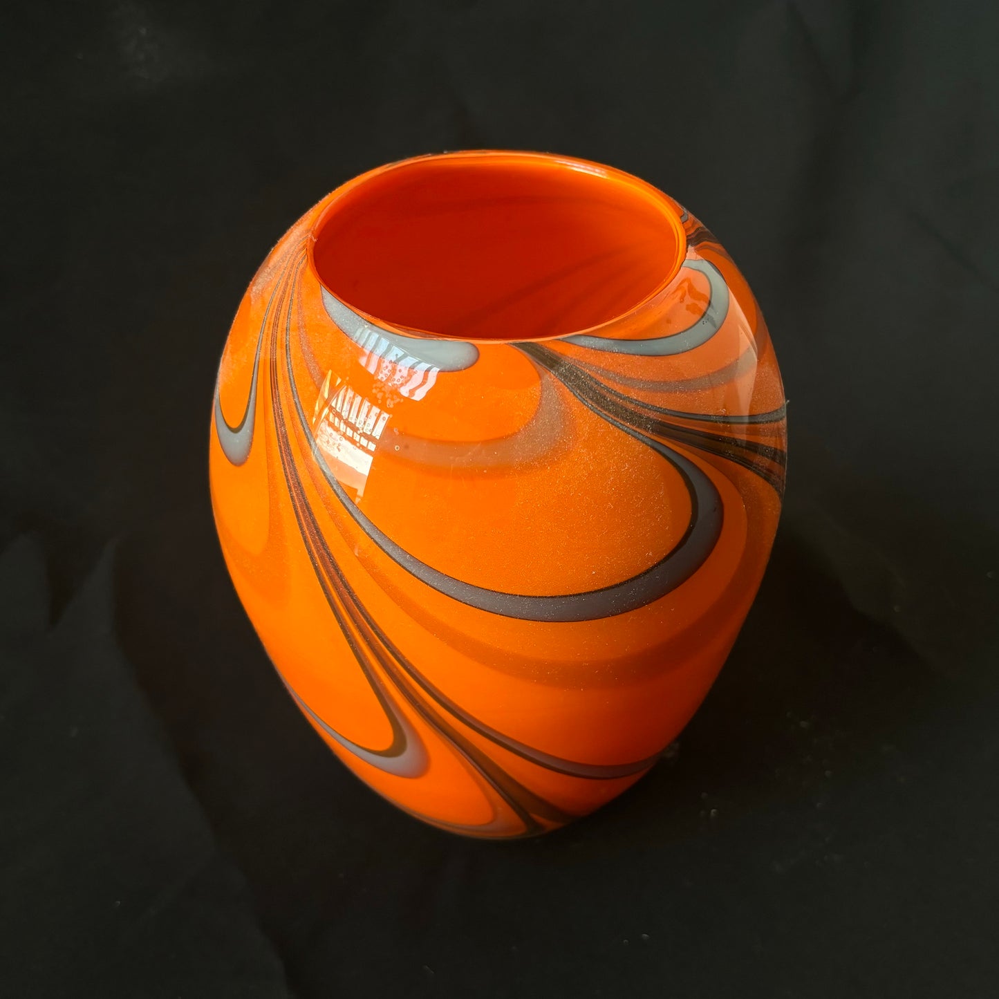 Orange Swirl Vase