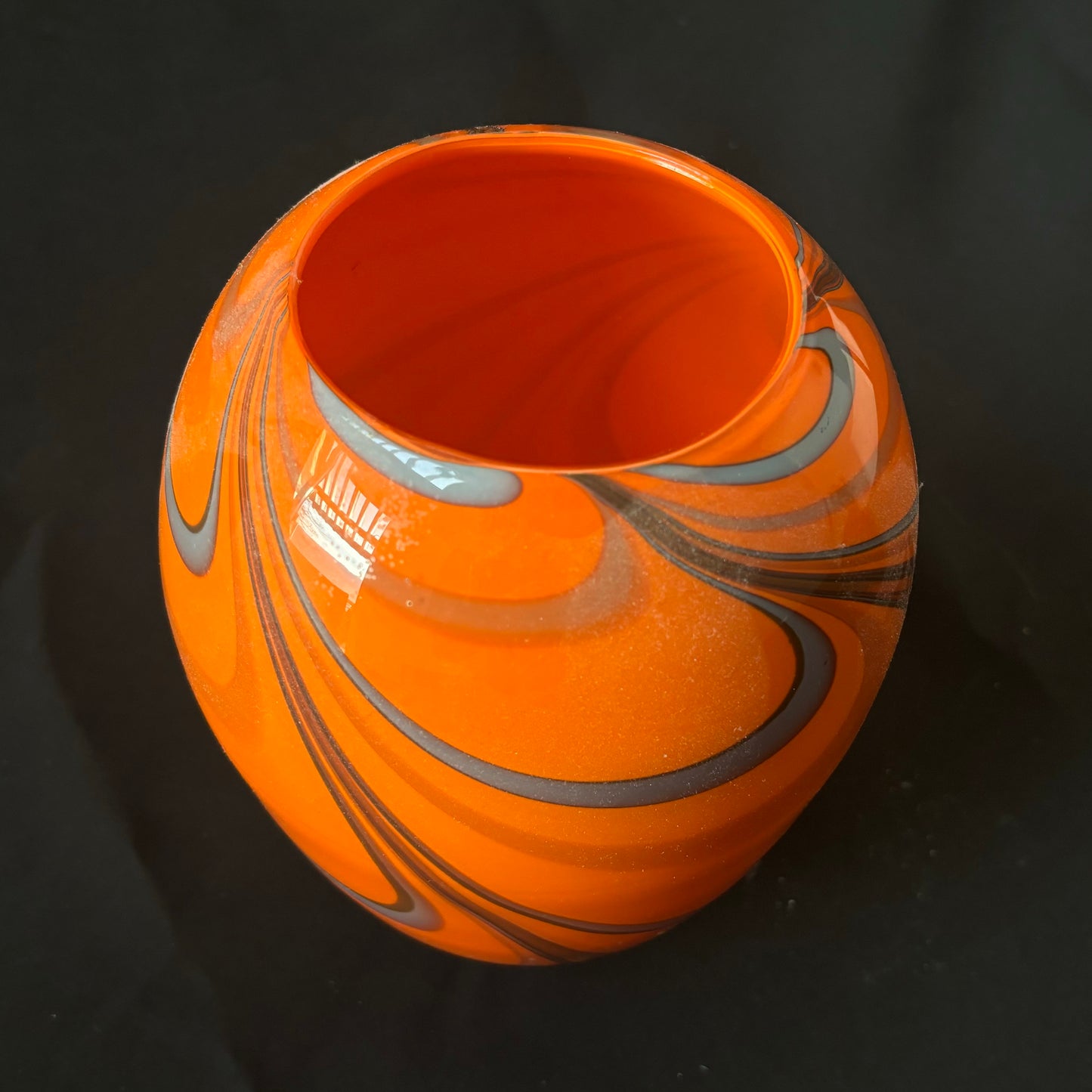 Orange Swirl Vase