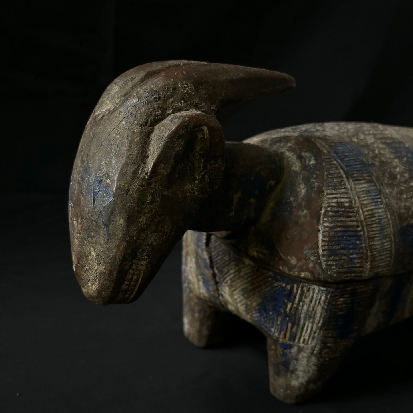 Antique Carved African Ram