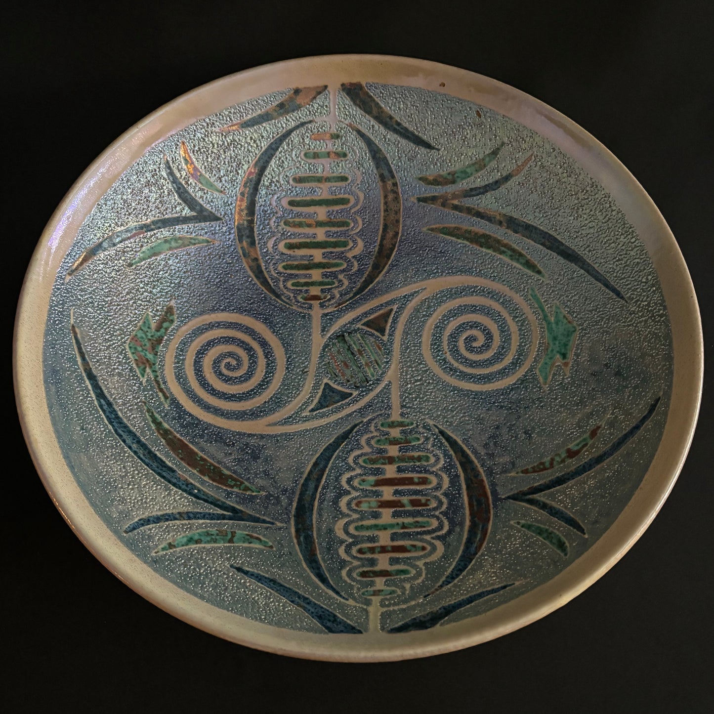 Large Lusterware Decorative Plate