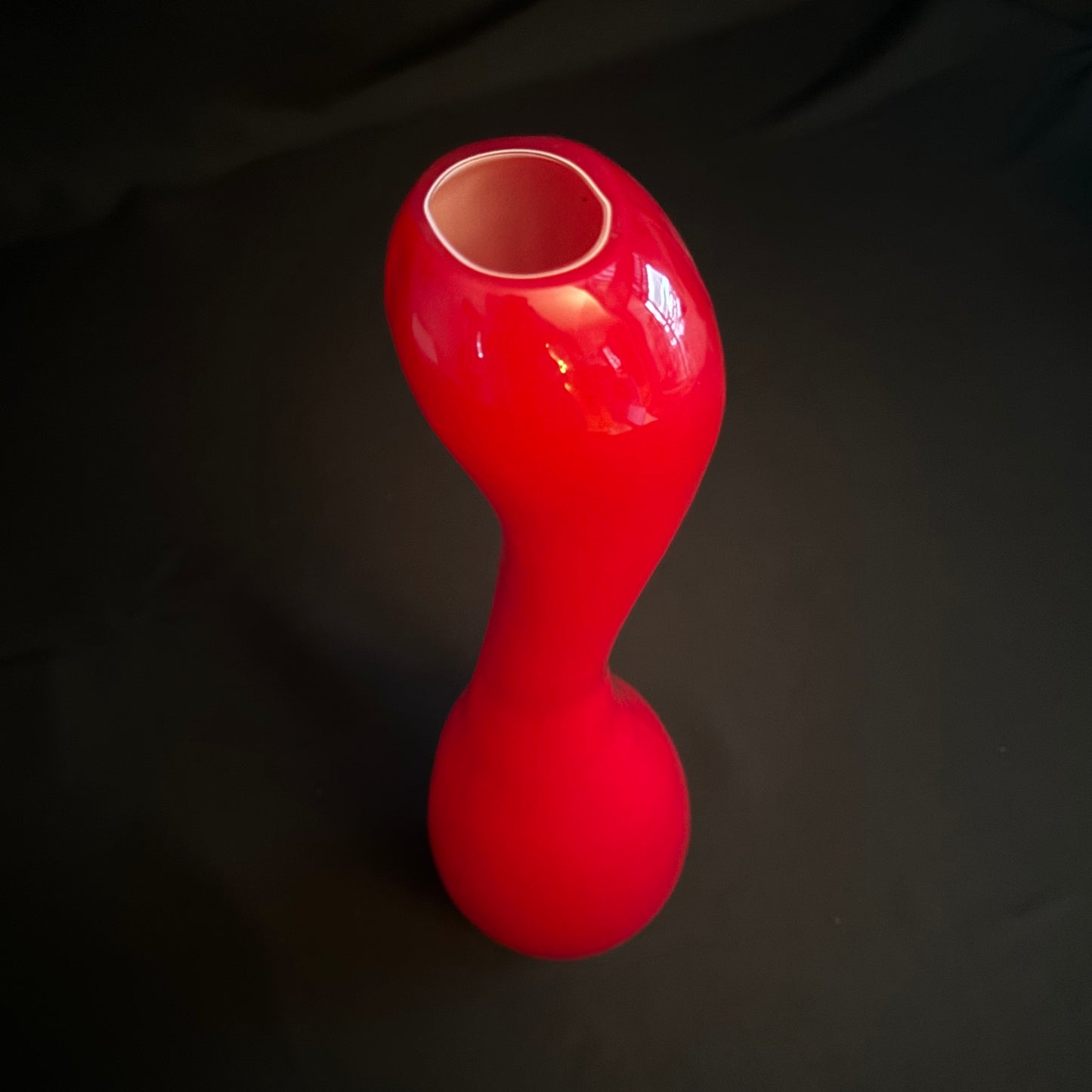 Amorphous Red Glass Vase