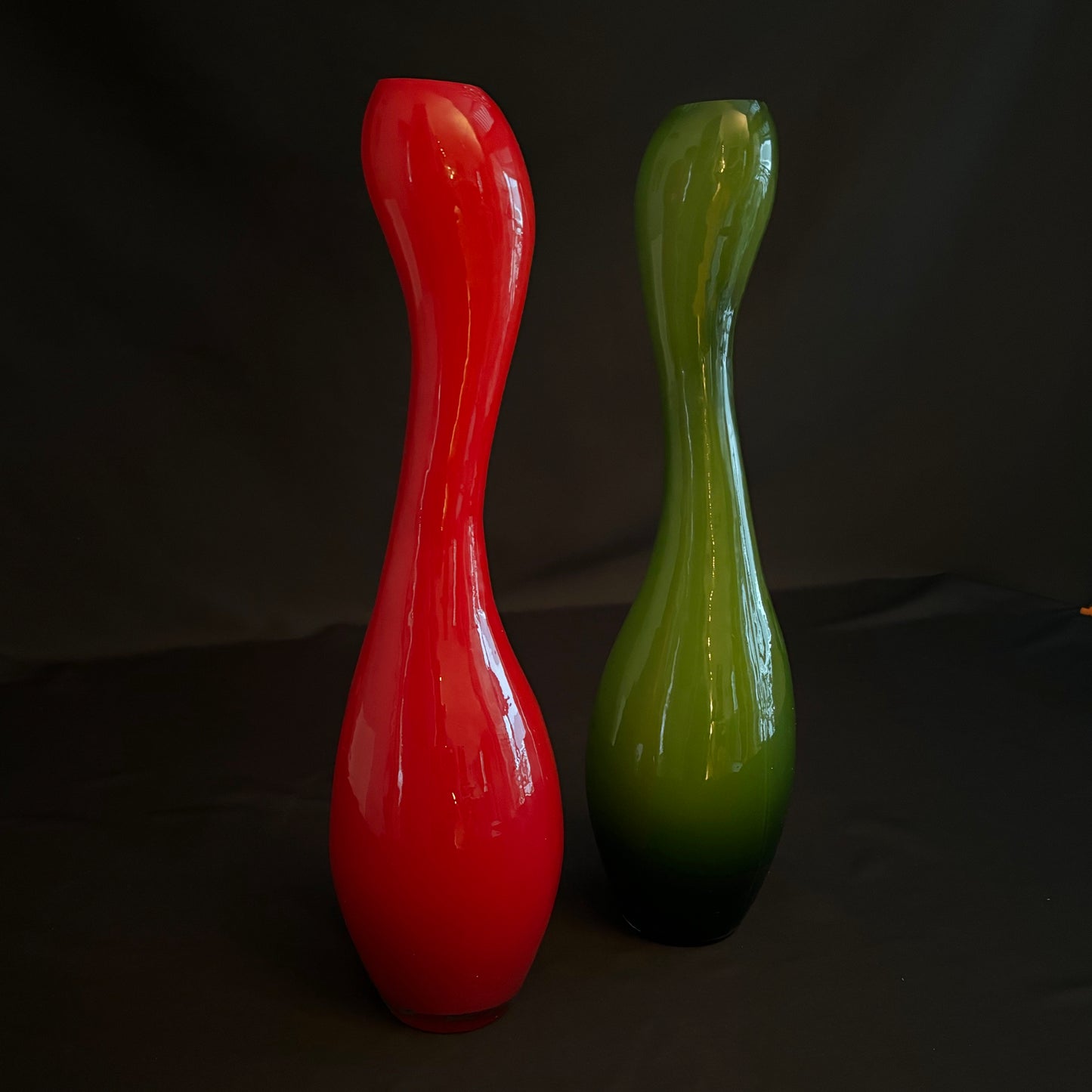Amorphous Red Glass Vase
