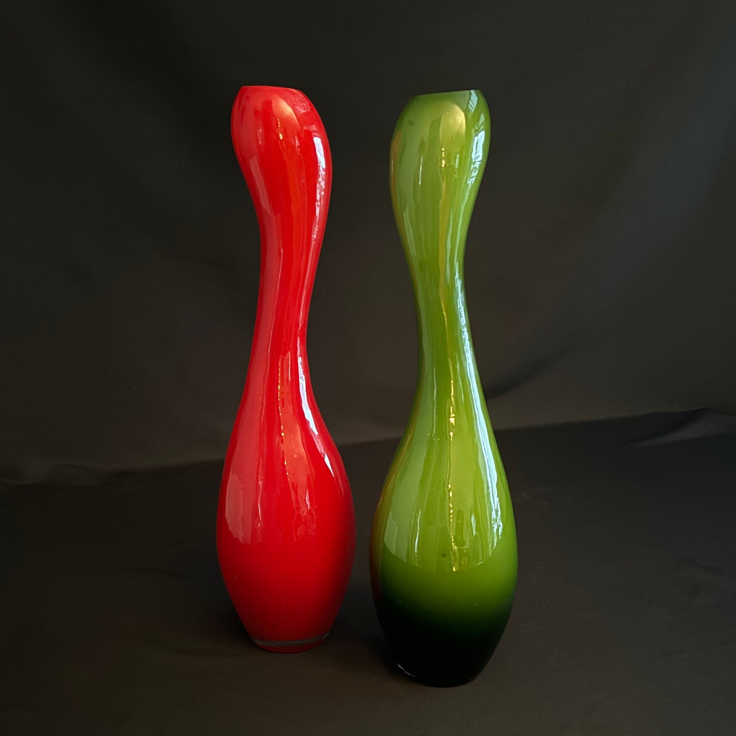 Amorphous Green Glass Vase