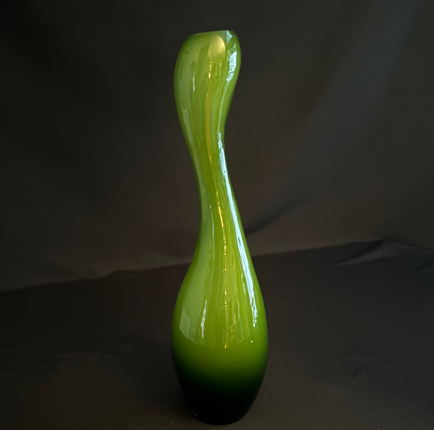 Amorphous Green Glass Vase