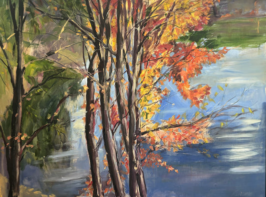 Upton Lake, through the trees, October 26th 2019