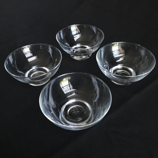 Set of Four Glass Dessert Bowls