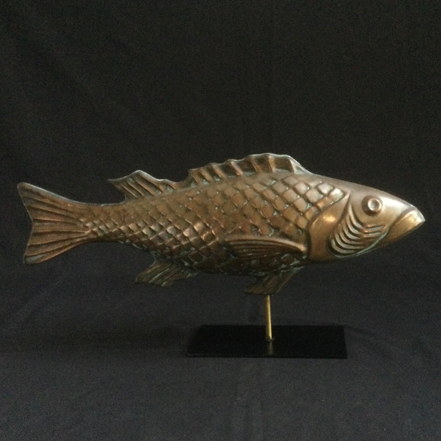 Fish Weathervane, with stand.