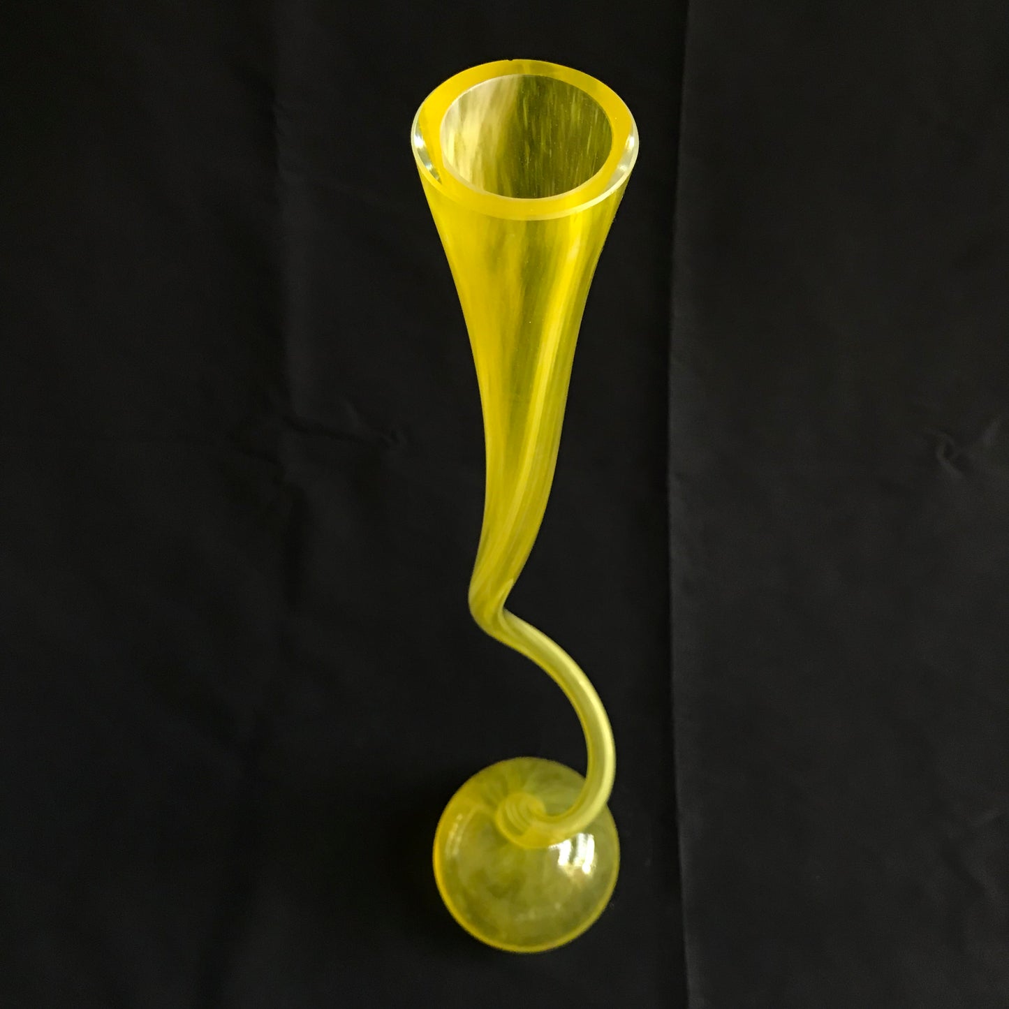 Yellow Curvilinear Vase