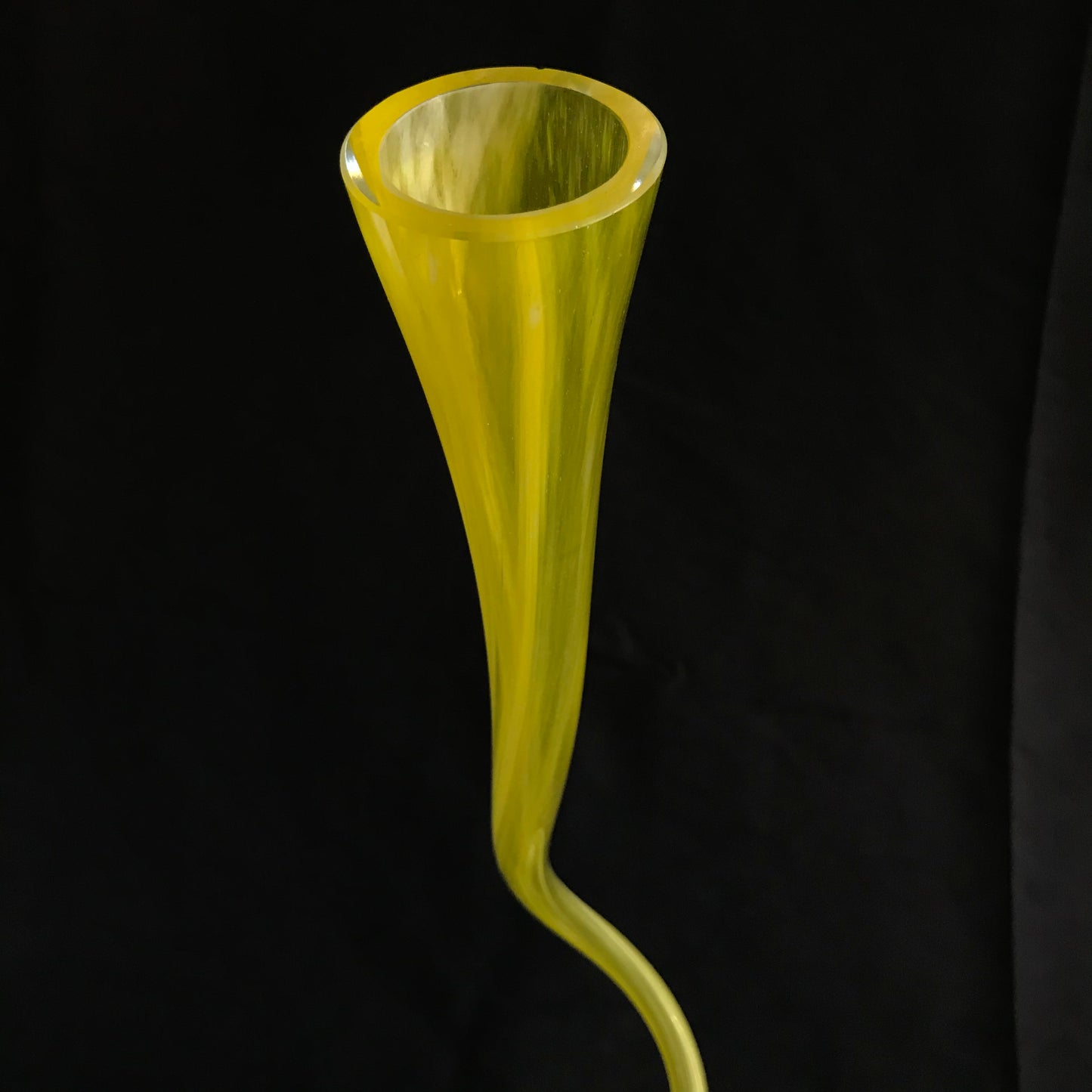 Yellow Curvilinear Vase