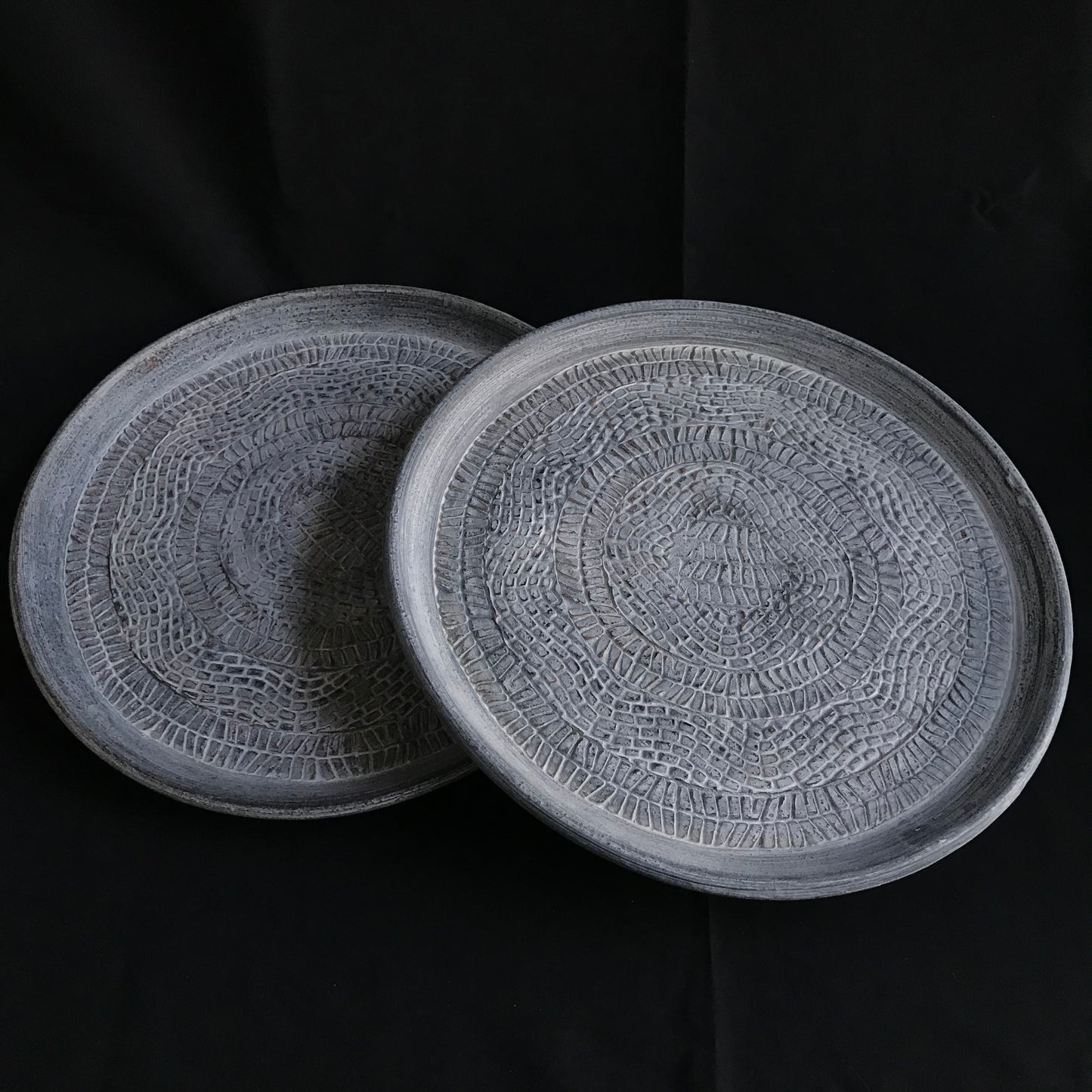 Stoneware Mosaic Effect Platters