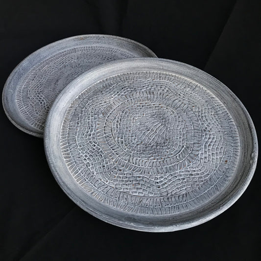 Stoneware Mosaic Effect Platters