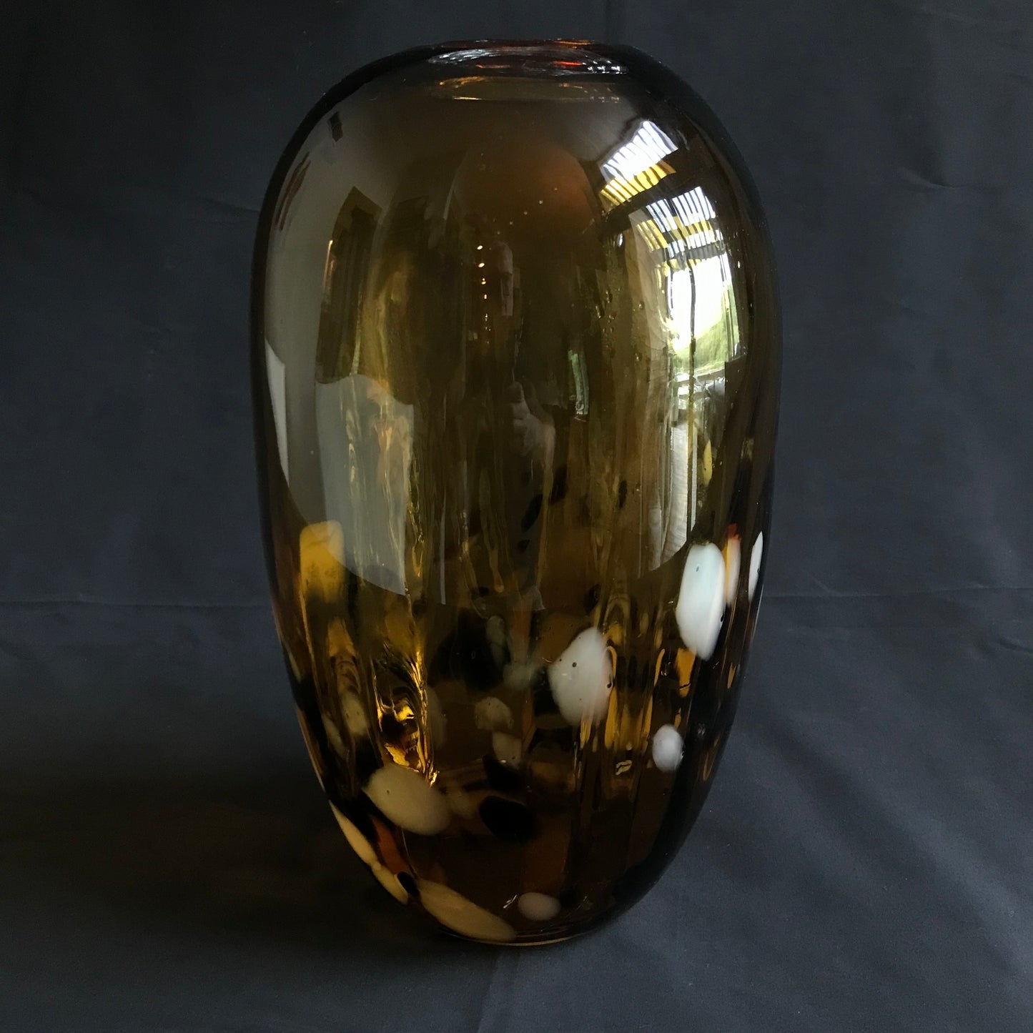 Amber Glass MCM Vase
