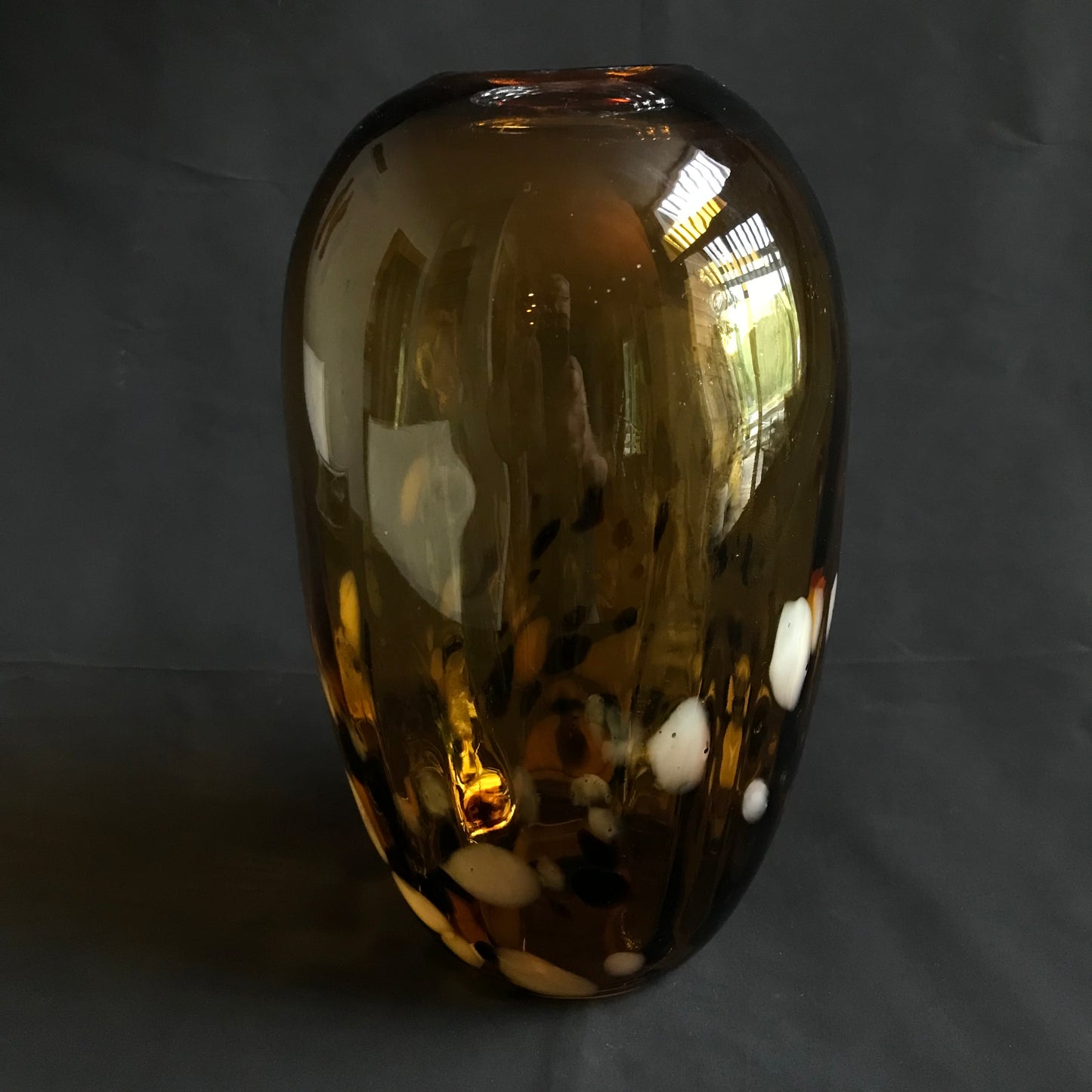 Amber Glass MCM Vase