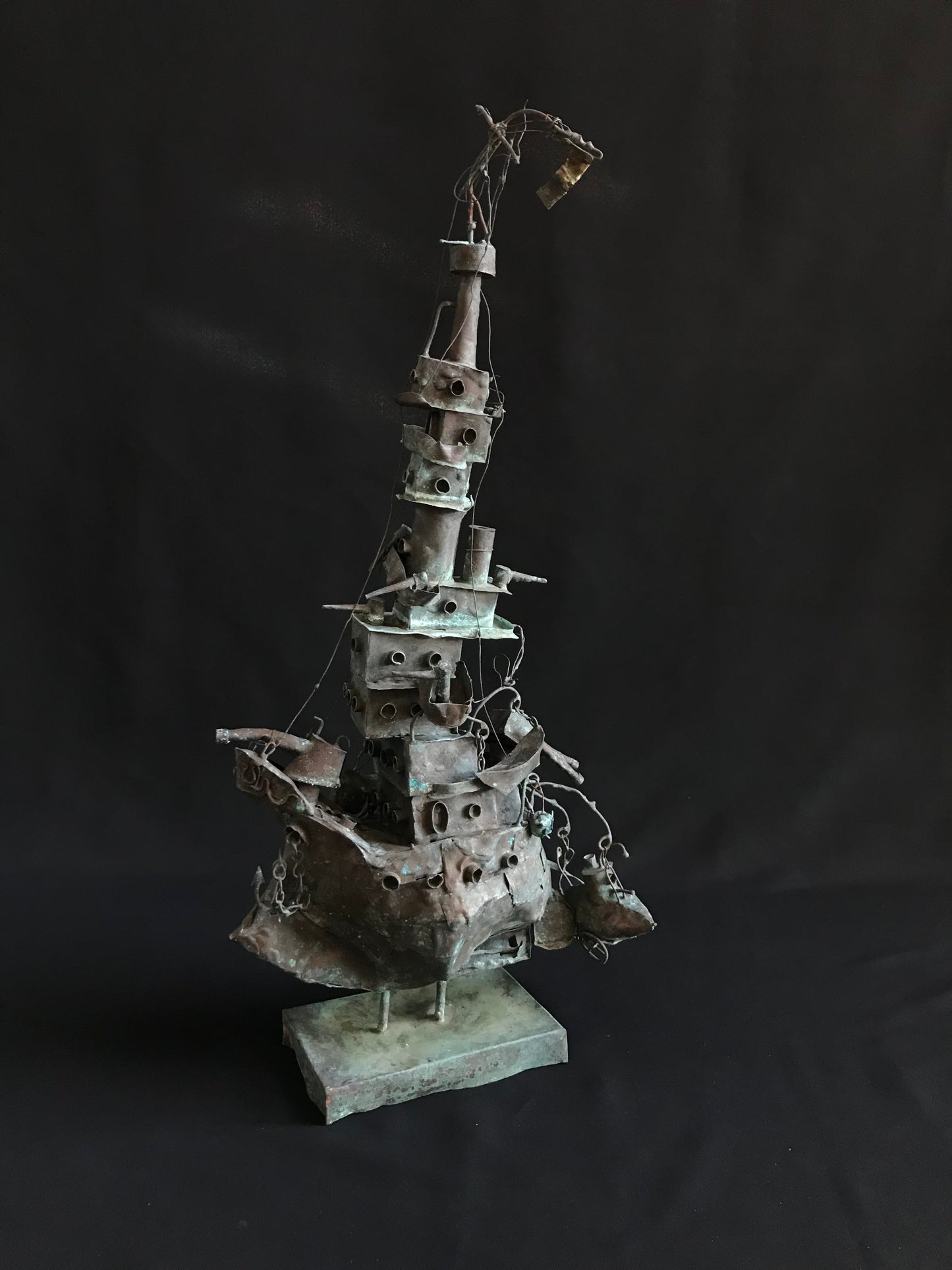 Patinated Copper MCM Shipwreck Sculpture