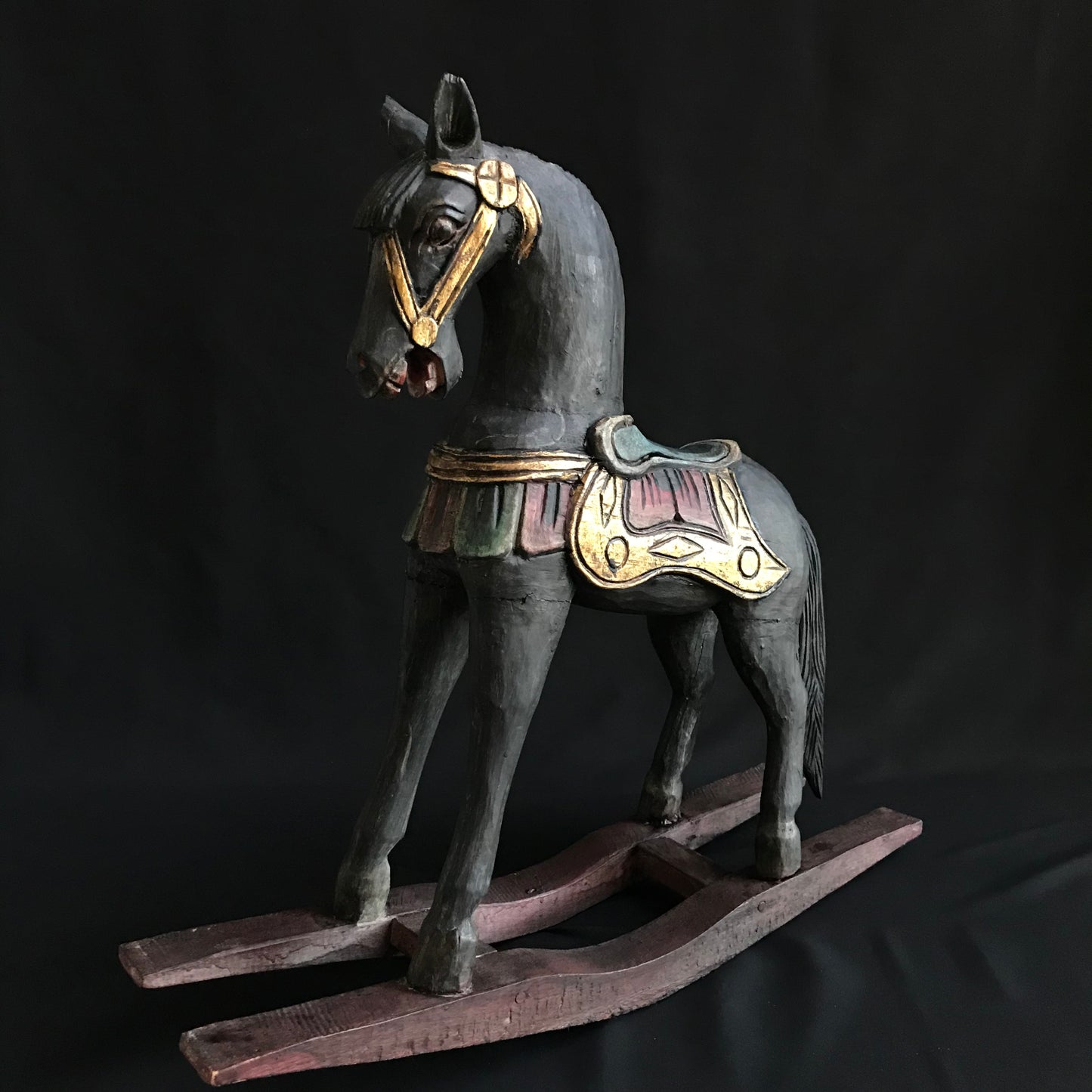 Decorative Carved Rocking Horse.