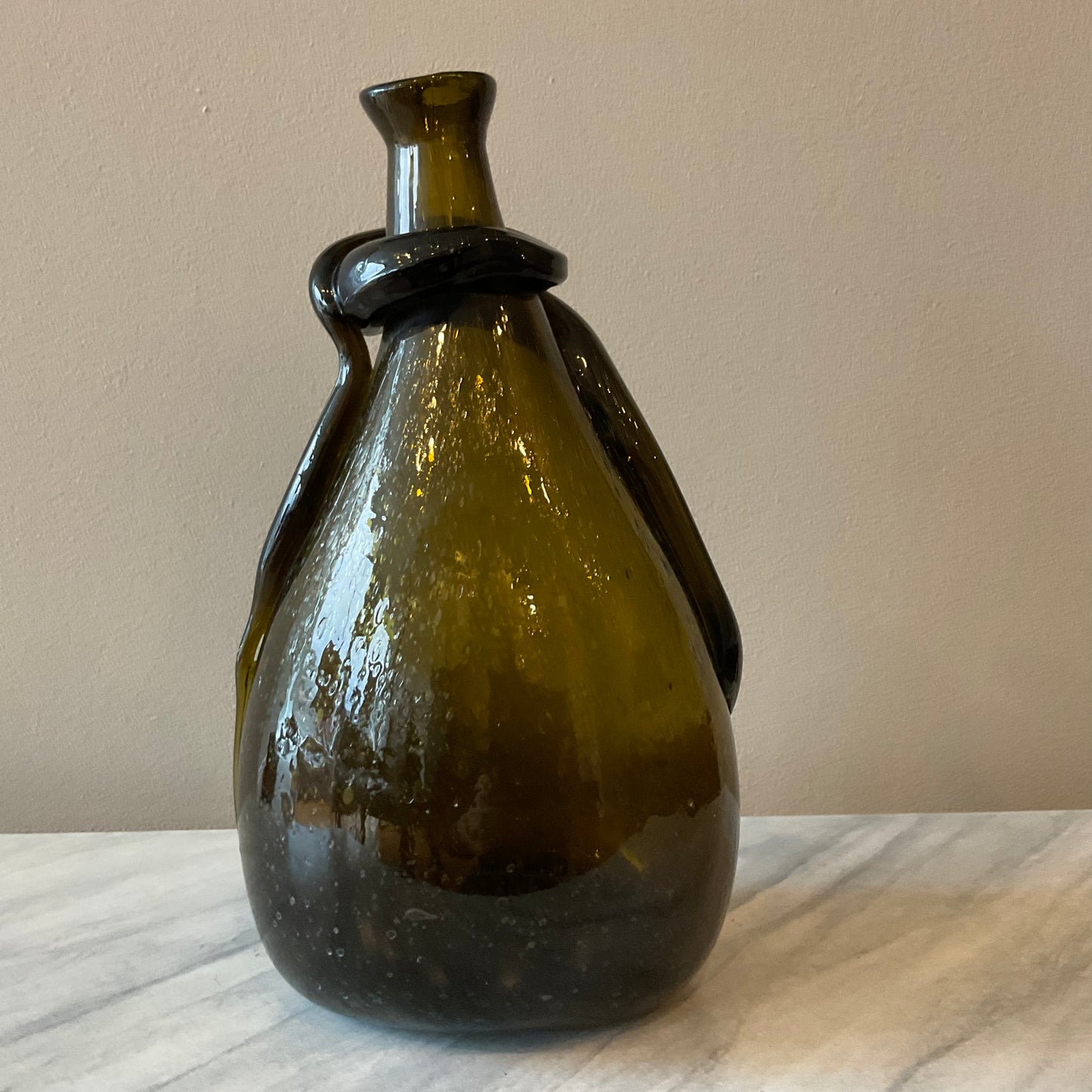 Hand Blown Bottle (large, amber)
