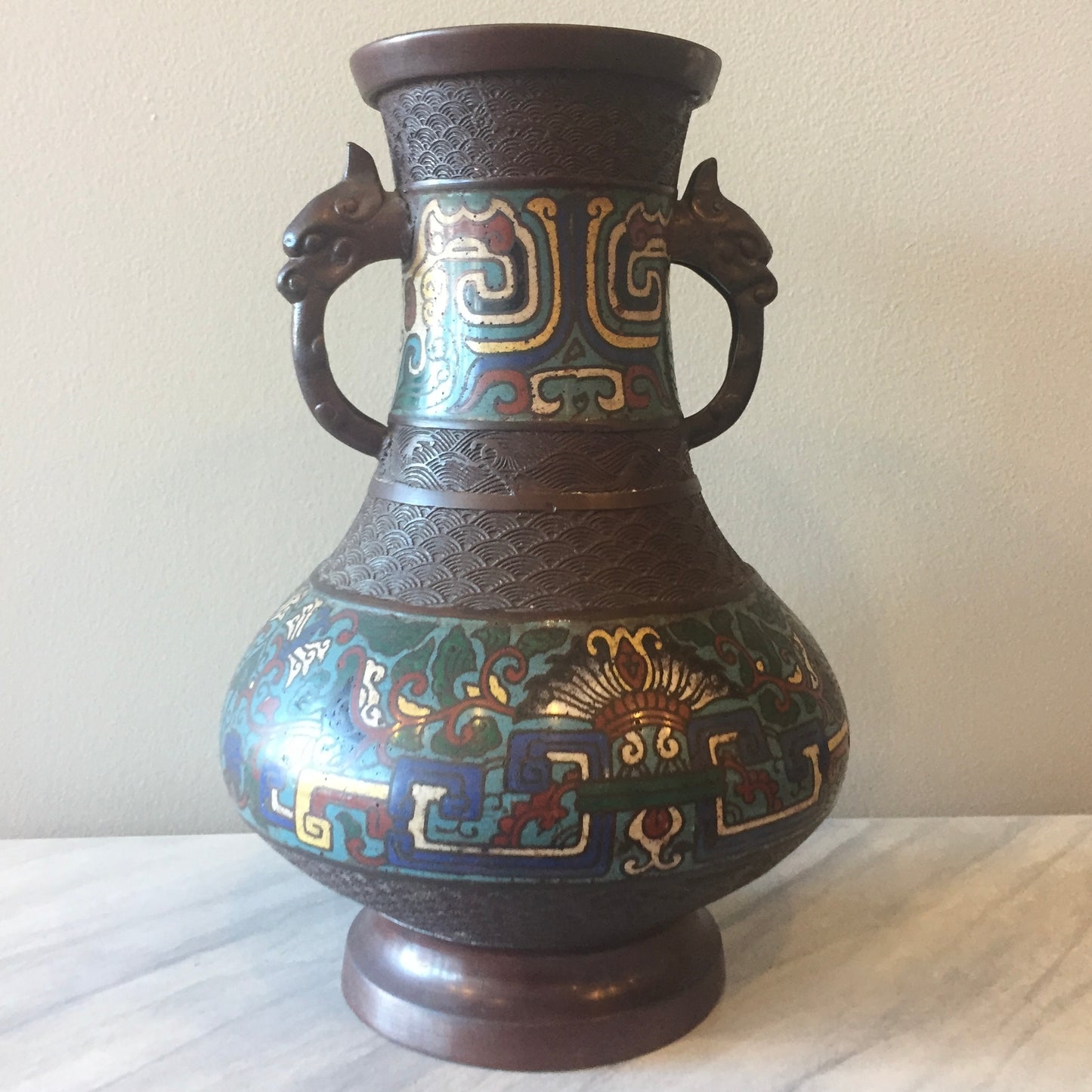 Champleve Bronze Vase (no base)