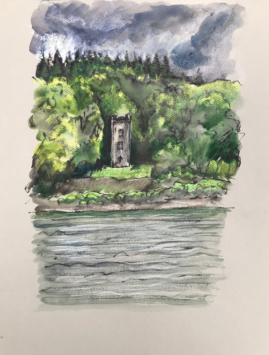 The Riverbank at Dromore, Strancally Castle Folly, May 8th, 2022