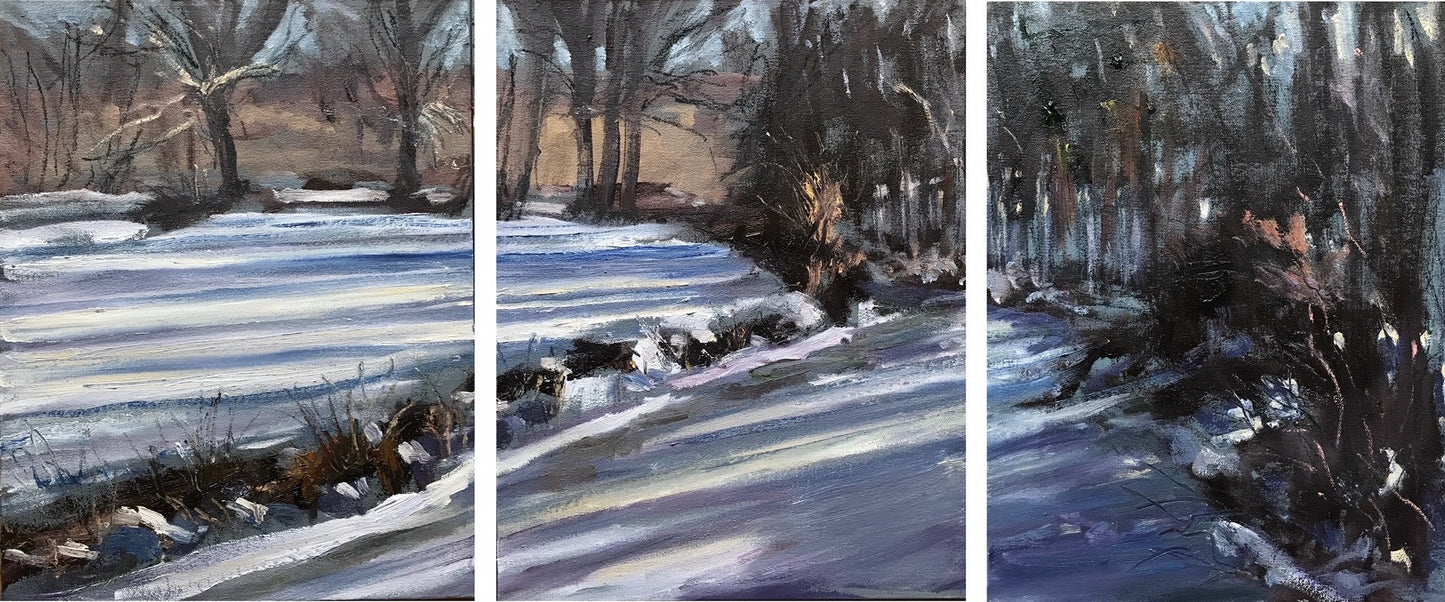 Triptych: Wappinger Creek, January 30th, 2022