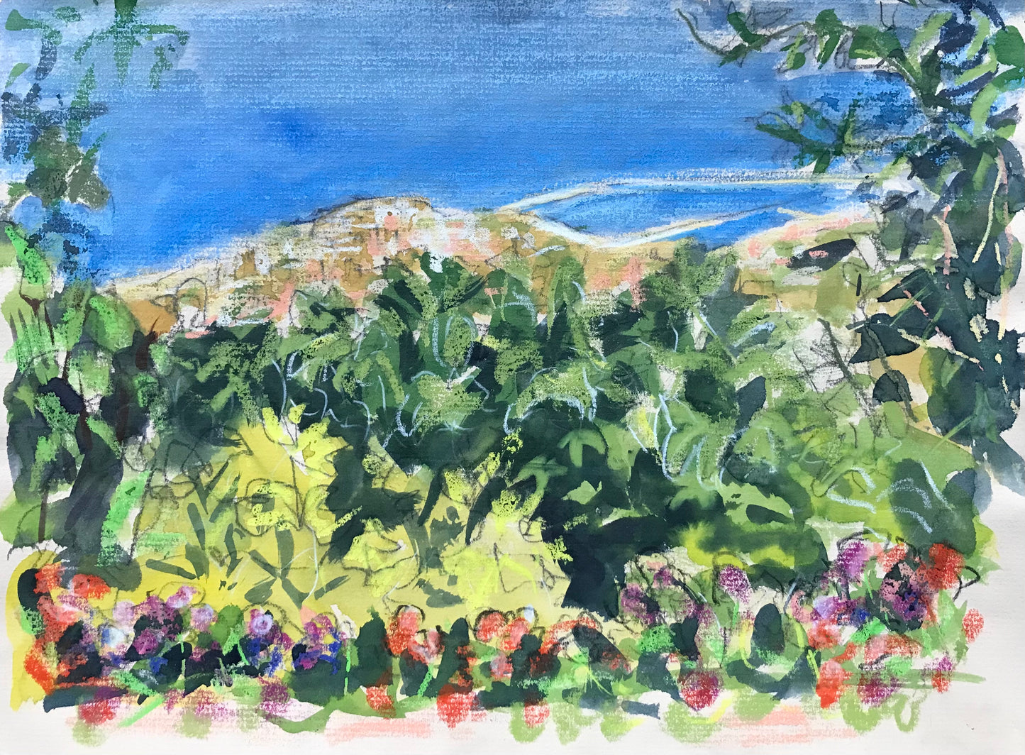 Villa, View to Termini Imerese, Sicily, June 11th, 2017