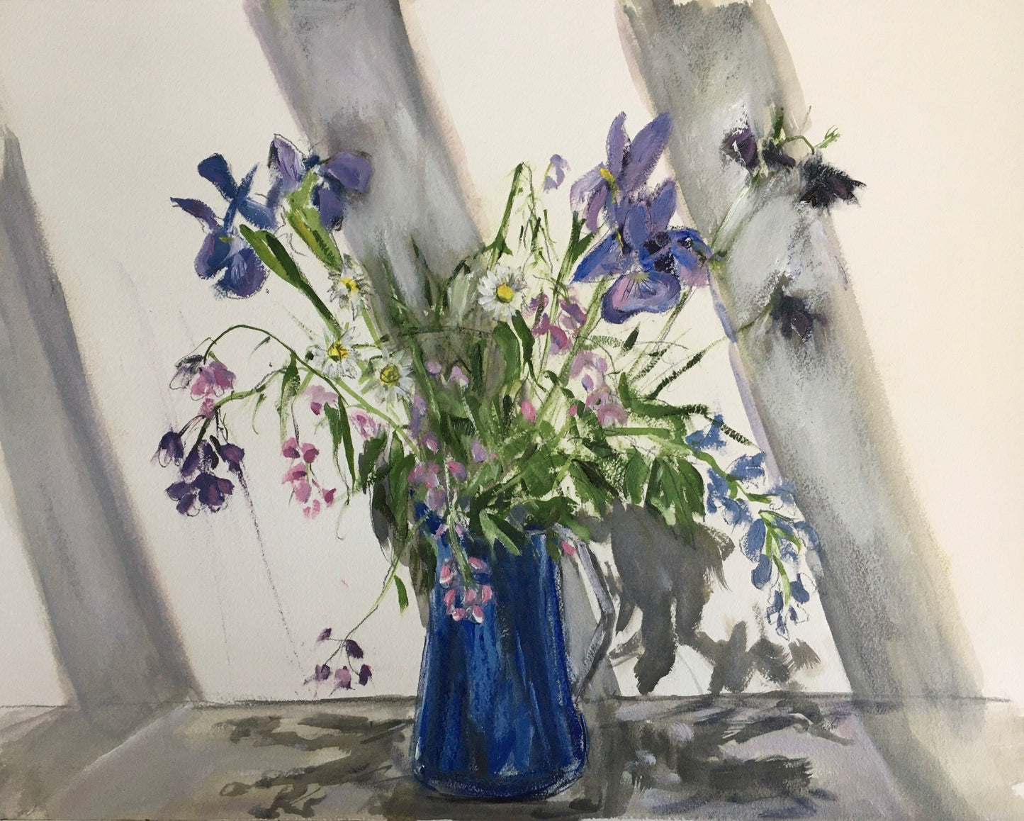 Flowers in Blue Jug, May 30th, 2021